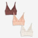 Multicolour Three Pack Bralette Set - Image 2 - please select to enlarge image