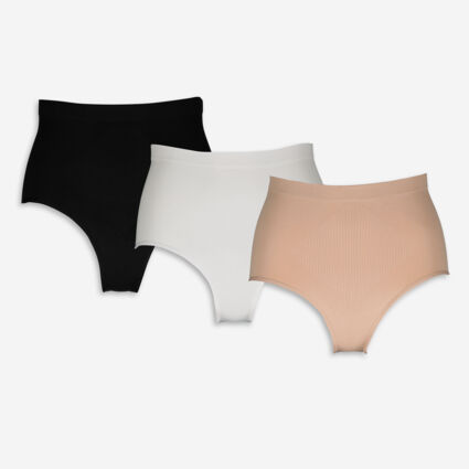 Three Pack Assorted Shaping Briefs  - Image 1 - please select to enlarge image