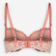 Pink & White Wired Lace Bra  - Image 2 - please select to enlarge image