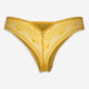 Mustard Lace Back Thong  - Image 2 - please select to enlarge image