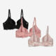 Three Pack Assorted Lace Underwired Padded Bra - Image 2 - please select to enlarge image