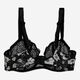 Black Flower Lace Balconette Bra - Image 2 - please select to enlarge image