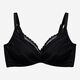 Black Circle Trim Balconette Bra - Image 1 - please select to enlarge image