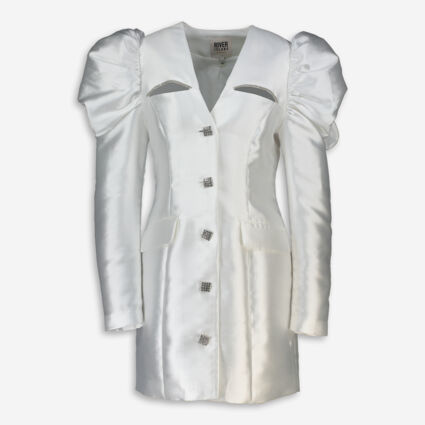 White Cut Out Diamante Blazer Dress - TK Maxx UK