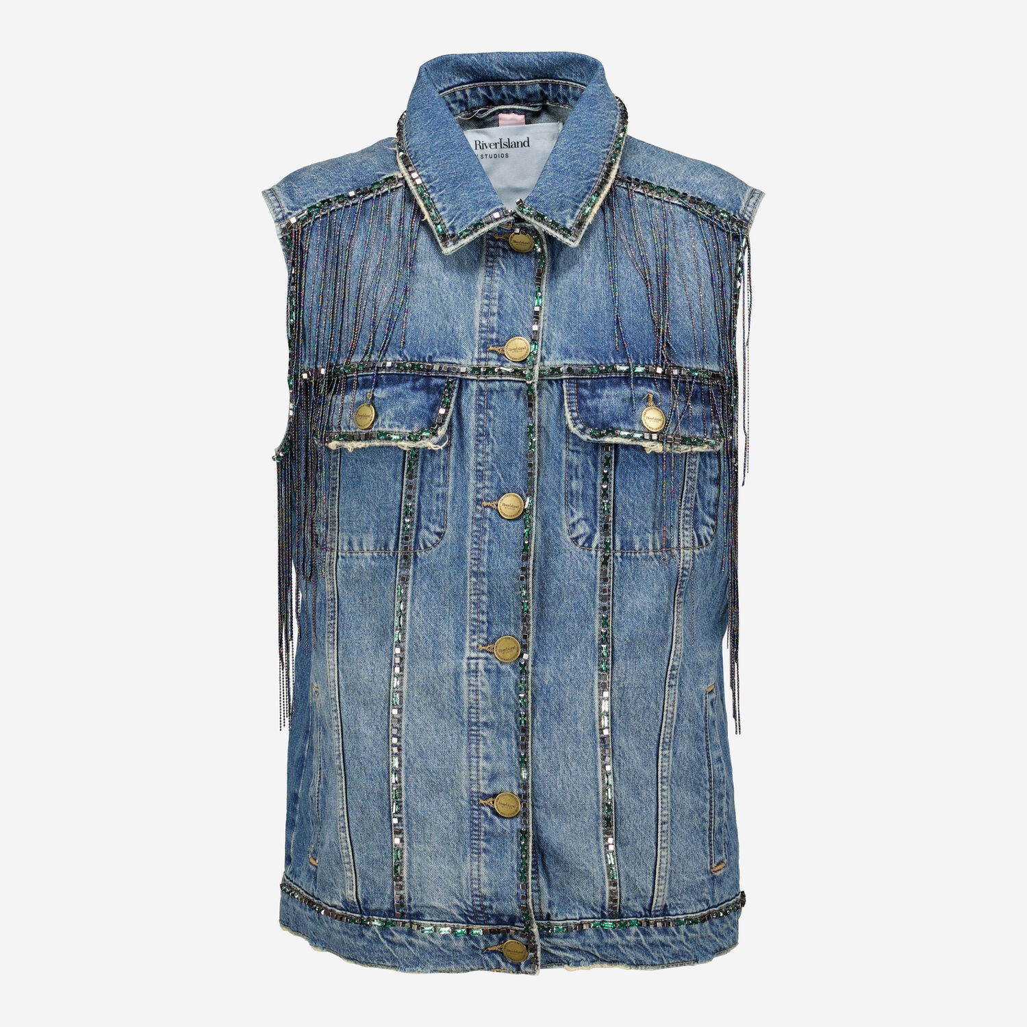 Blue Festival Sleeveless Denim Jacket TK Maxx UK1