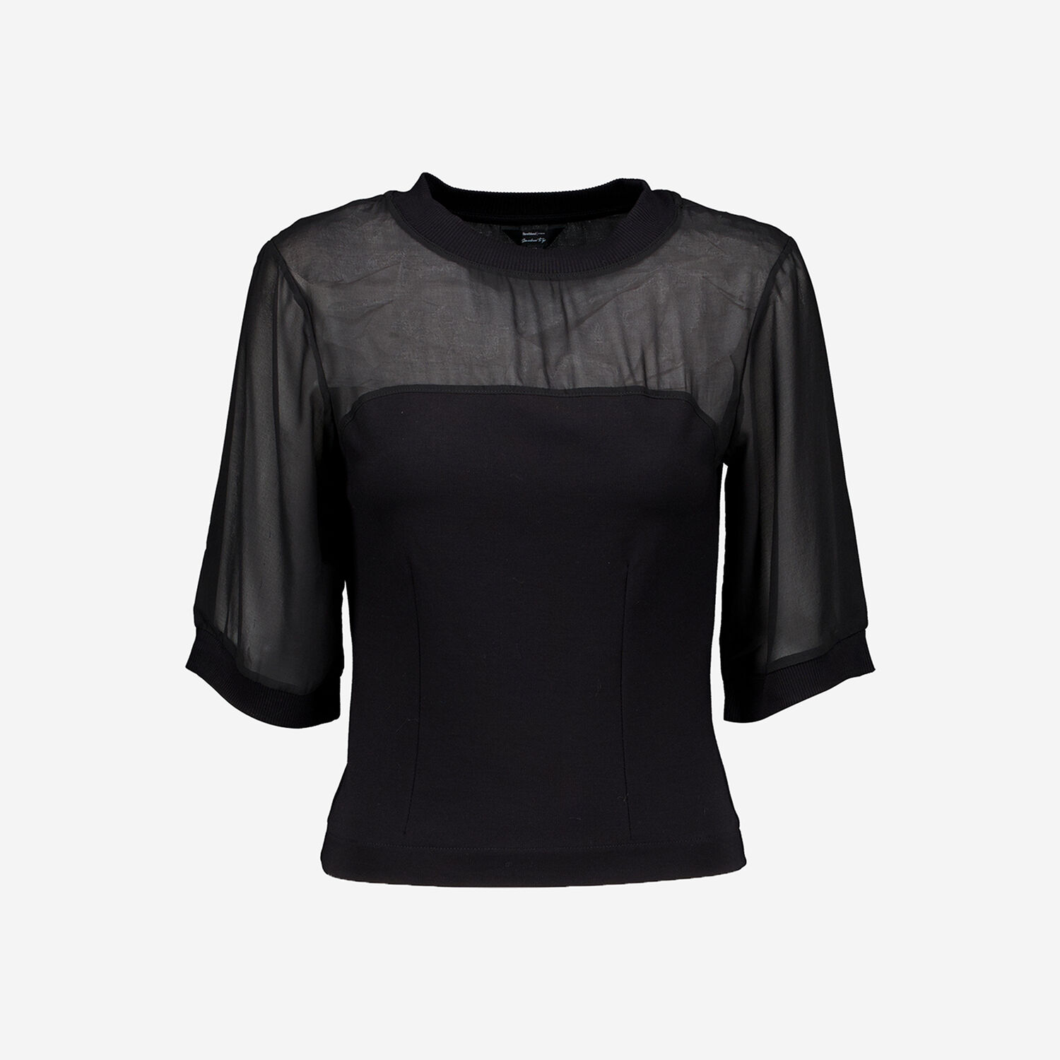 Black Sheer Corset T Shirt TK Maxx UK
