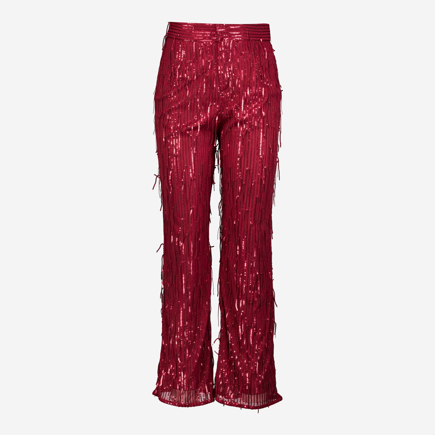 Dark Red Tailored Sequin Fringe Trouser TK Maxx UK