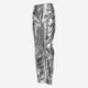 Silver Metallic Straight Leg Trousers  - Image 2 - please select to enlarge image