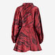 Red Zebra Print Shirt Dress - Image 2 - please select to enlarge image