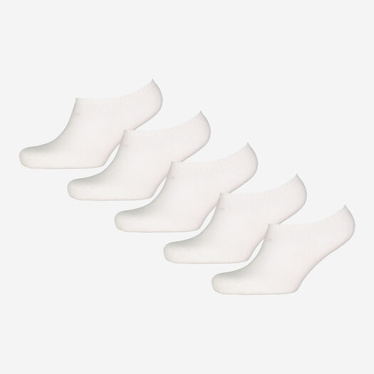 Five Pack White Conscious Trainer Socks - Image 1 - please select to enlarge image