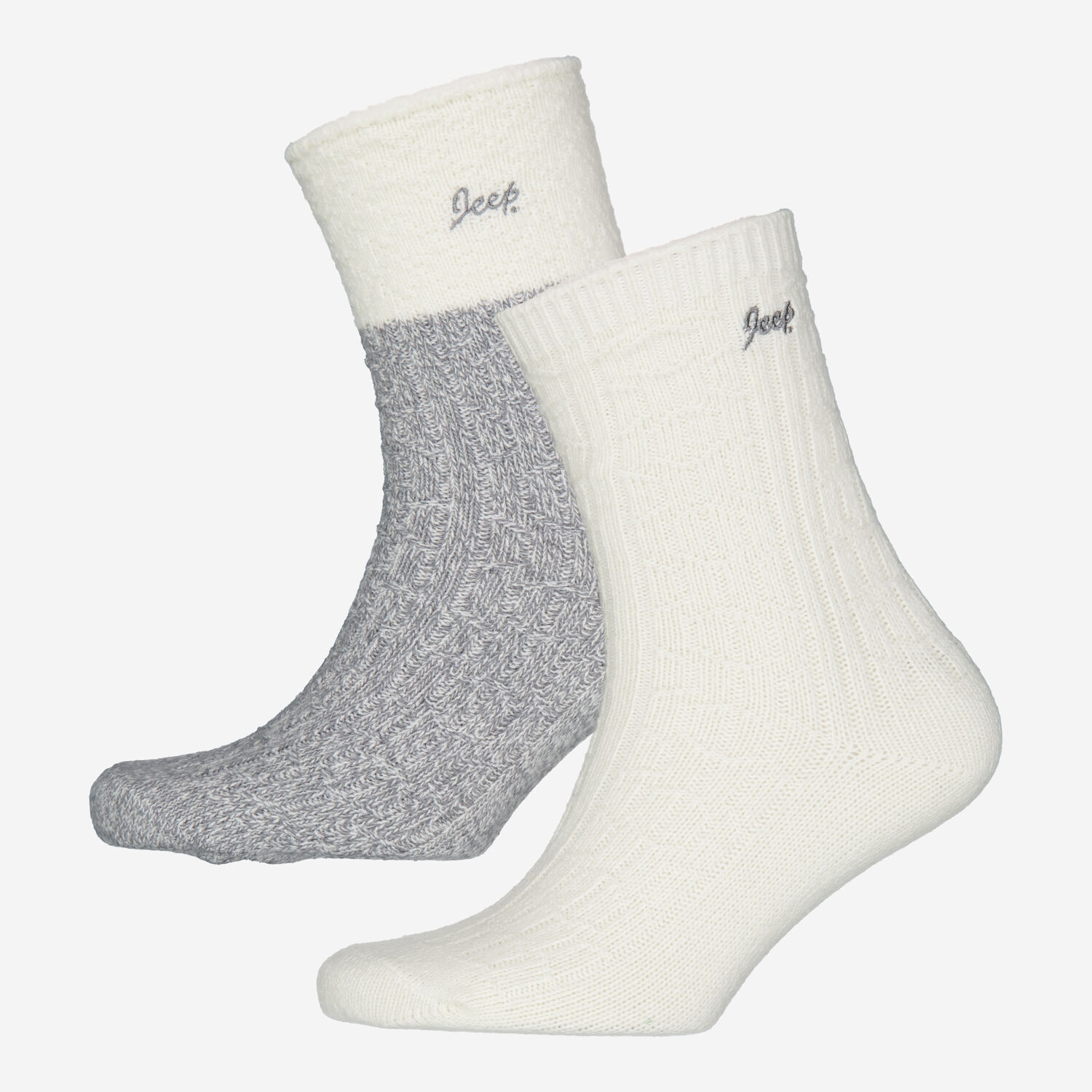 Two Piece Cream Grey Ribbed Sock Set TK Maxx UK - Main Image