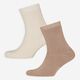 Two Pack Beige & Taupe Bamboo Boot Socks - Image 1 - please select to enlarge image