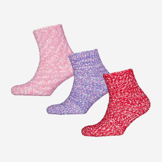 Three Piece Multicolour Popcorn Sock Set  - Image 1 - please select to enlarge image