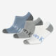 Three Pack Blue Grey & White Trainer Socks - Image 1 - please select to enlarge image