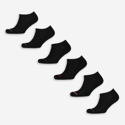Six Pack Black Low Cut Cushioned Socks - Image 1 - please select to enlarge image
