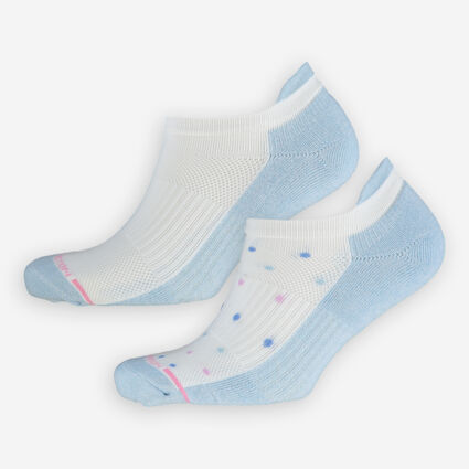 Two Pack Blue Compression Ankle Socks - Image 1 - please select to enlarge image