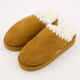 Tan & White Clog Slippers - Image 3 - please select to enlarge image