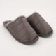 Grey Quilted Silk Sheepskin Slippers - Image 2 - please select to enlarge image