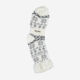 White & Grey Patterned Slipper Socks - Image 2 - please select to enlarge image