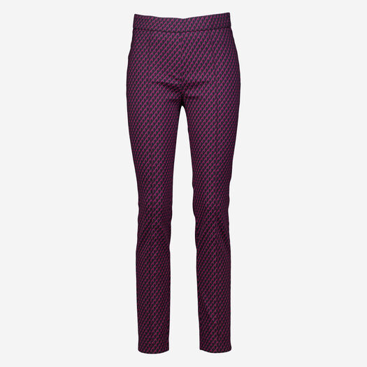 Violett-schwarze Hose mit Muster - Bild 1 - bitte auswählen, um das Bild zu vergrößern