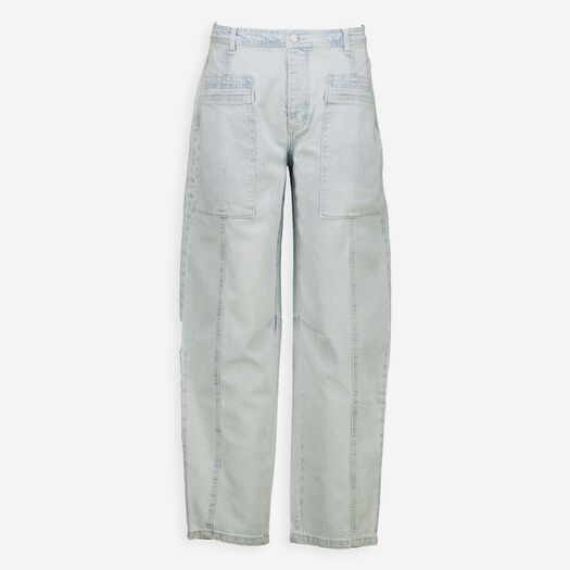 Blue Barrel Wide Leg Jeans - Image 1 - please select to enlarge image