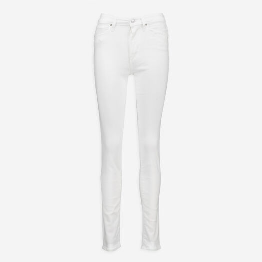 White High Rise Skinny Jeans - Image 1 - please select to enlarge image