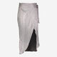 Silver Plisse Jaspre Wrap Midi Skirt  - Image 1 - please select to enlarge image