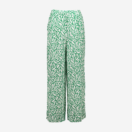 Phase Eight Green & White Nylah Patterned Trousers