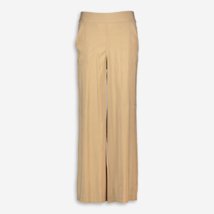 Brown Wide Leg Trousers  - Image 1 - please select to enlarge image