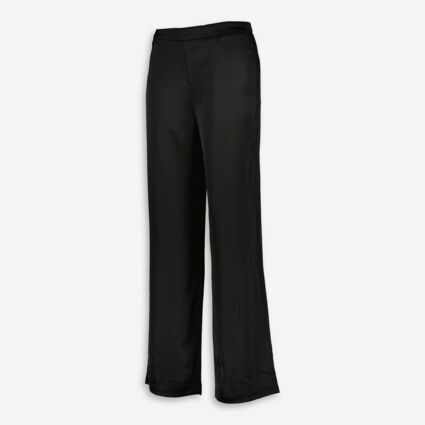 Black Satin Wide Leg Trousers - TK Maxx UK