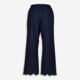 Navy Eyelet Patterned Trousers - Image 3 - please select to enlarge image