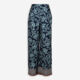 Navy & Blue Floral Trousers - Image 1 - please select to enlarge image