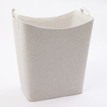 Cream Marl Laundry Hamper 60x53cm