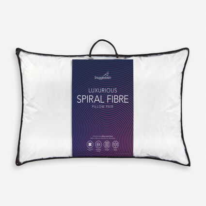 White Spiral Fibre Pillow Pair 74x48cm - Image 1 - please select to enlarge image