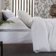 Double White Nord Cliff Fitted Sheet 200TC - Image 2 - please select to enlarge image