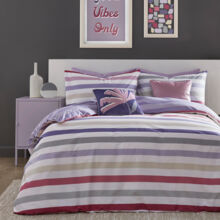 King Purple Carlson Stripe Duvet Set