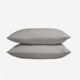 Grey Cotton Percale Pillowcase Pair - Image 2 - please select to enlarge image
