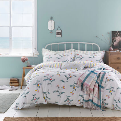 Superking Multicoloured Swanton Floral Duvet Cover 180TC - Image 1 - please select to enlarge image