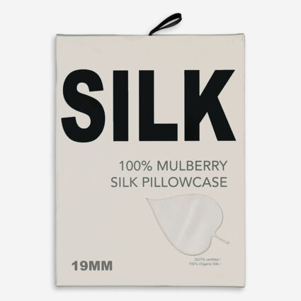 White Mulberry Silk Pillowcase - Image 1 - please select to enlarge image