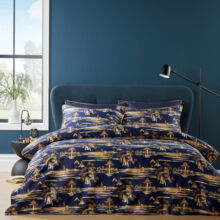 King Blueberry & Gold Sky Mountain Duvet Set 200TC