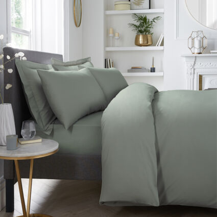 Double Olive Soft Touch Duvet Set - Image 1 - please select to enlarge image