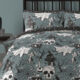 Double Grey Haunted Halloween Duvet Cover Set - Image 2 - please select to enlarge image