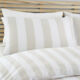 Single White & Grey Cove Stripe Duvet Set   - Image 2 - please select to enlarge image