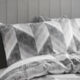 Single Grey Kamari Stripe Duvet Set - Image 3 - please select to enlarge image