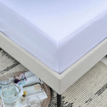 Single White Savoy Fitted Sheet 400TC