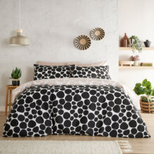 King Black Mono Dots Duvet Set