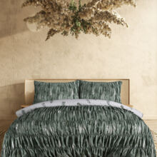 King Size Green Fern Pattern Duvet Cover Set