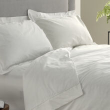 Double White Oxford Frilled Duvet Cover Set 300TC