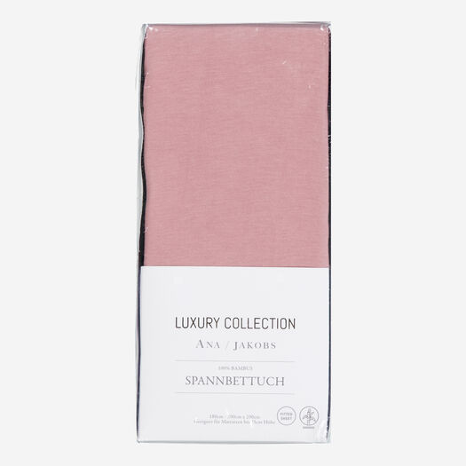Rosafarbenes Spannbettlaken aus Bambus 180-200x200cm - Bild 1 - bitte auswählen, um das Bild zu vergrößern