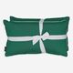 Two Pack Green Logo Outdoor Cushions 61x35cm - Image 2 - please select to enlarge image